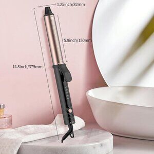 K&K Professional Curling Iron - Fast Heating - Rose Gold & Black NEW IN BOX